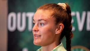 <p>ON THE HUNT: Captain Katie McCabe has implored Ireland to jump into attack but Caitlin Hayes prefers the hunt method. Pic: @INPHO/Tom Maher</p>