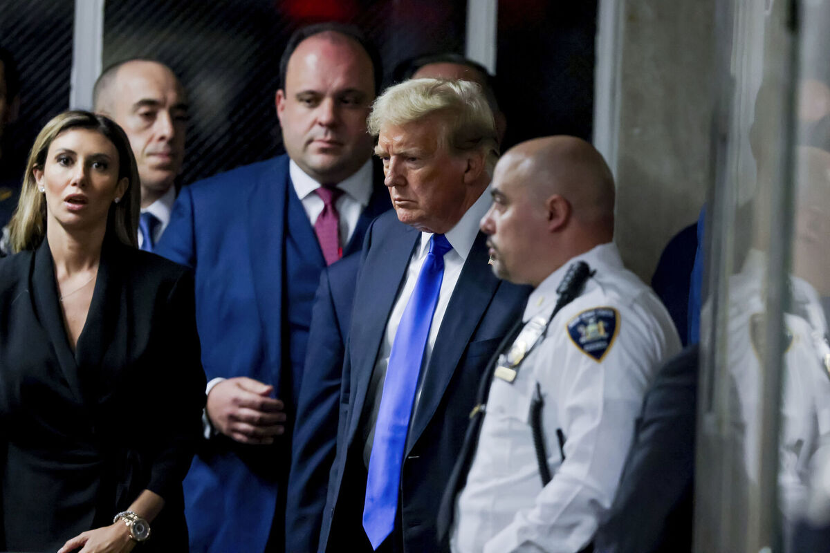 Former President Donald Trump leaves the courthouse after a jury found him guilty of all 34 felony counts in his criminal trial at Manhattan Criminal Court, Thursday, May 30, 2024, in New York. (Justin Lane/Pool Photo via AP)