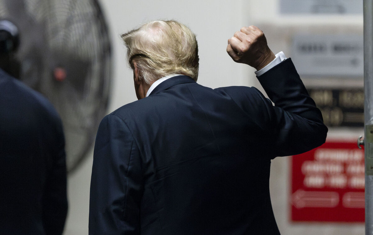 Former President Donald Trump walks out of the courtroom as the jury in his criminal trial continues to deliberate at Manhattan Criminal Court, Thursday, May 30, 2024, in New York. (Justin Lane/Pool Photo via AP)