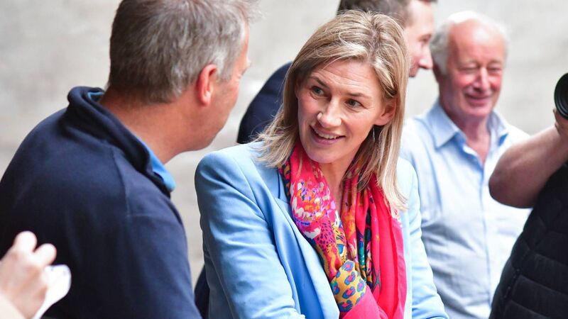 The dark horse: Former jockey and European hopeful Nina Carberry sells herself at cattle mart