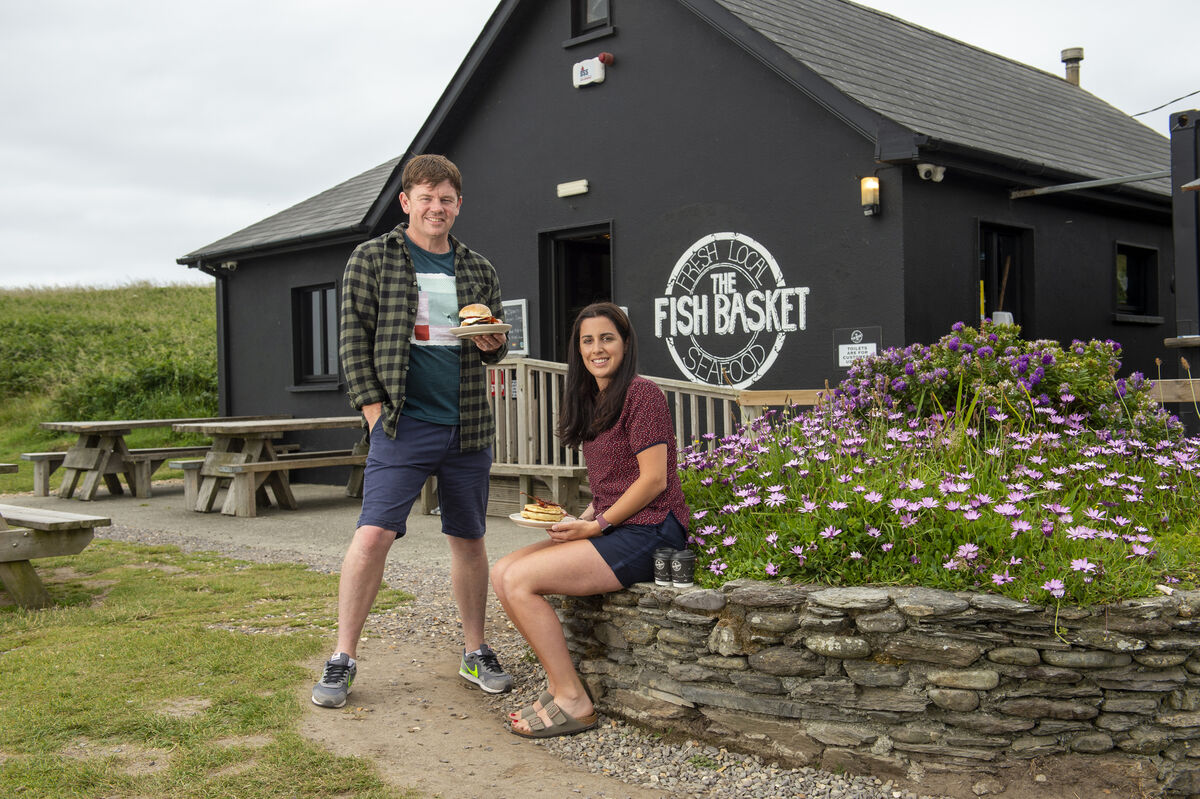  Peter and Elaine Shanahan serving breakfast from at the Fish Basket on Long Strand, Castlefreke, West Cork. Picture: Dan Linehan