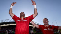 Simon Zebo and Craig Casey celebrate after the game 1/6/2024