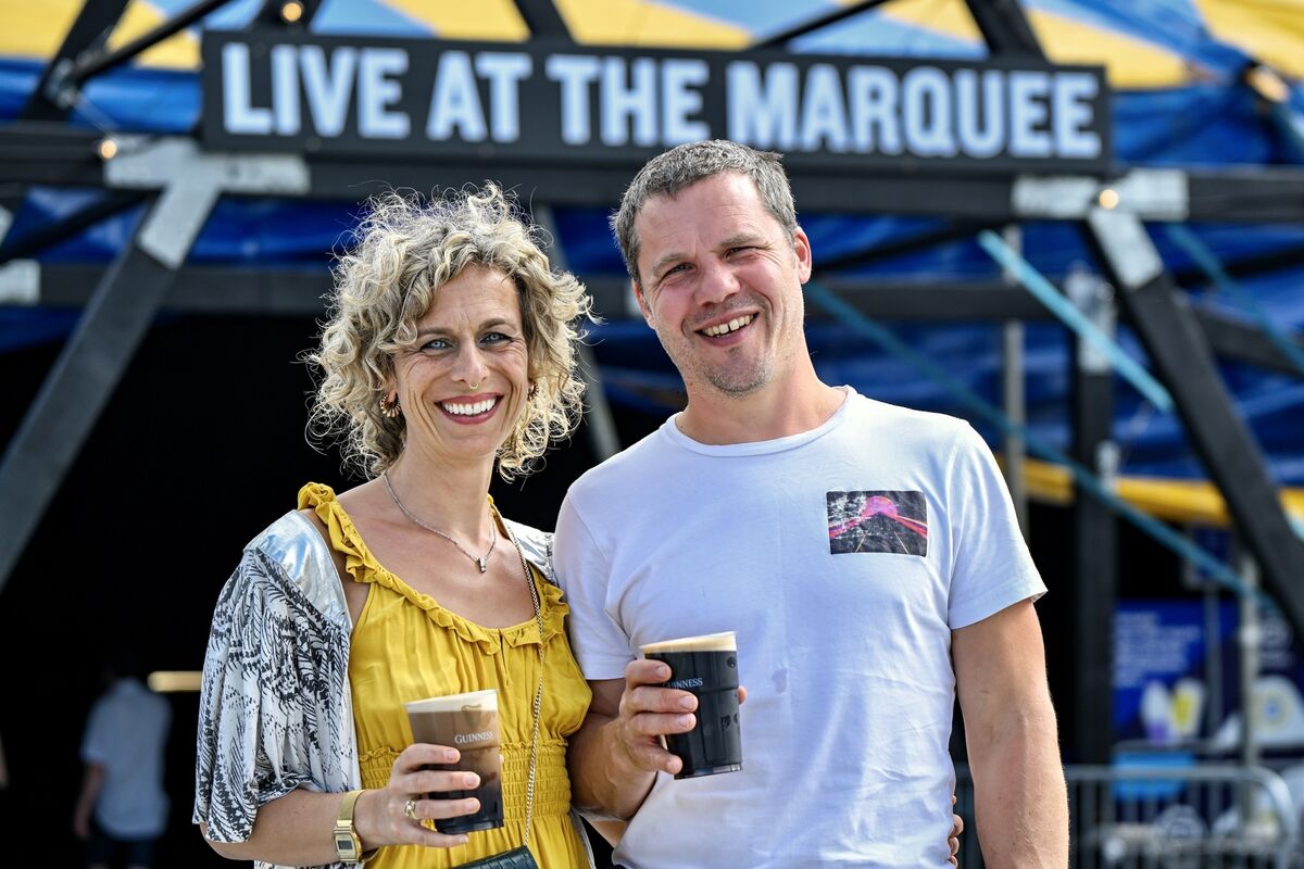 Tali McEnroe and Danny Marshall pictured before the BICEP gig at Live at the Marquee on Sunday. Picture Chani Anderson
