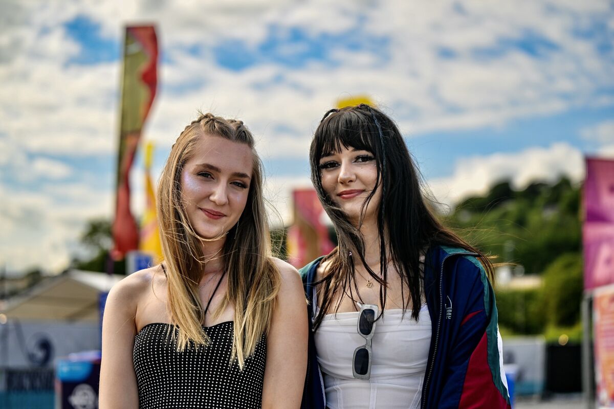 Justyna Schubert and Wiktoria Bleja pictured before the BICEP gig at Live at the Marquee on Sunday. Picture Chani Anderson