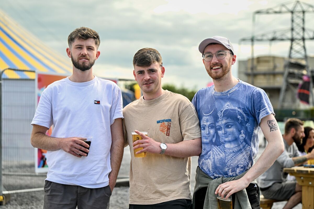 Ray Marmion, Trevor Lenihan and Dan Murphy pictured before the BICEP gig at Live at the Marquee on Sunday. Picture Chani Anderson