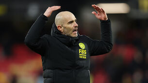 <p>BLUES CRUISE: Enzo Maresca left Leicester after they secured automatic promotion back into the Premier League. PIc: PA Wire</p>