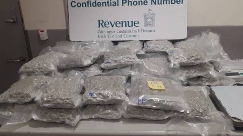 Revenue seize 43kg of herbal cannabis at Dublin Airport