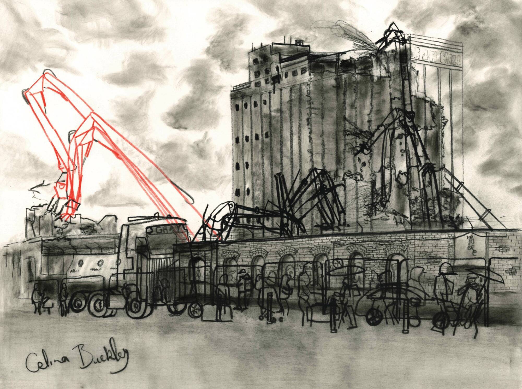'Such an exciting place to draw': Demolition of R&H Hall captured by Cork artist