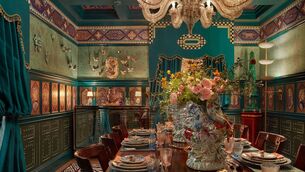 <p> Ken Fulk's dining room is inspired by the decorative arts and the William Morris room at the V&amp;A.</p>