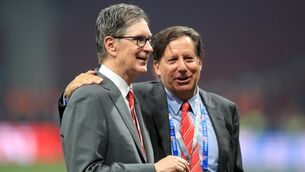 <p>Liverpool owner John W. Henry (left) and chairman Tom Werner.</p>