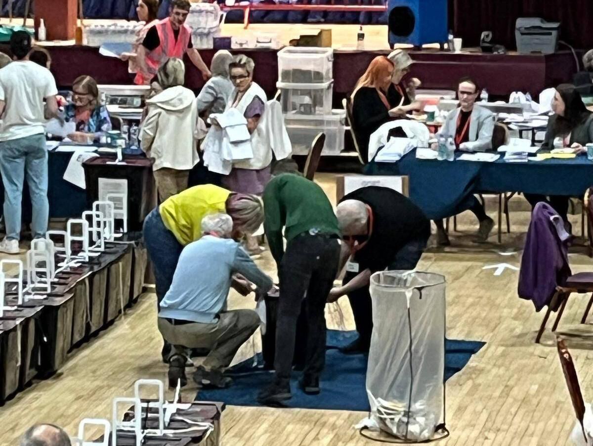 A diamond fell into a ballot box in Galway causing it to be opened over a sheet. 