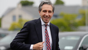 <p>Taoiseach Simon Harris arrives at the Royal Dublin Society during the count for the European elections. Picture: Damien Storan/PA Wire</p>