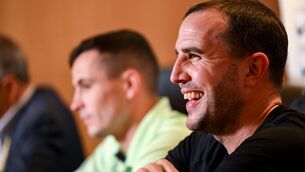 <p>RONALDO REUNION: Interim head coach John O'Shea during a Republic of Ireland media conference at Estádio de São Miguel in Gondomar, Portugal. Photo by Stephen McCarthy/Sportsfile</p>