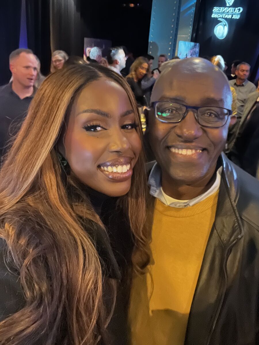 Six O'Clock show host Katja Mia with her dad. Six O'Clock show host Katja Mia with her dad.