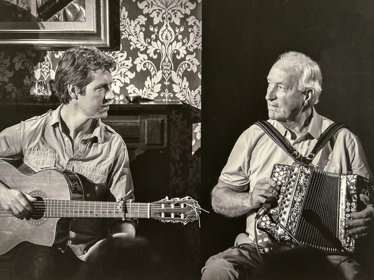 Cork musician Jim Murray, and his father Jim Murray, also a renowned musician