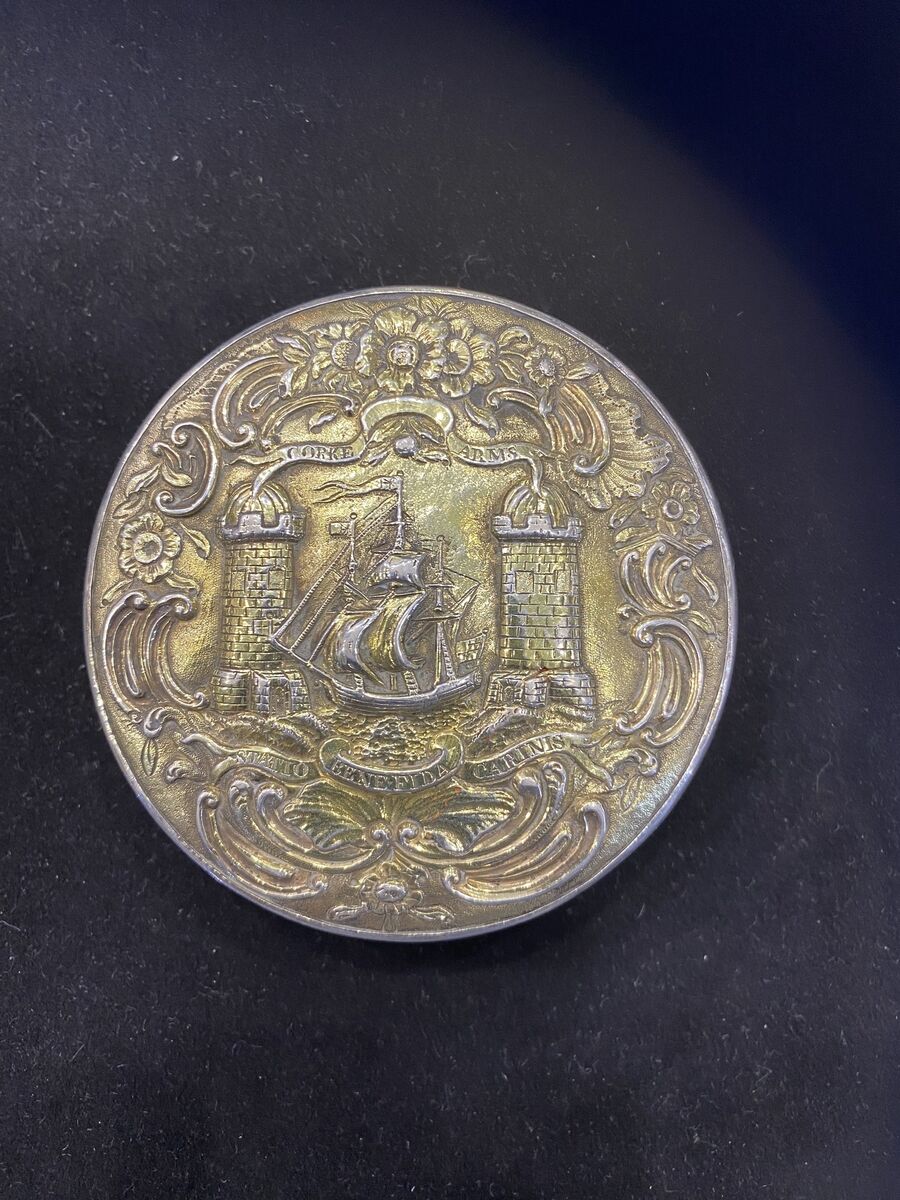  A Cork silver freedom box by George Hodder c1760.