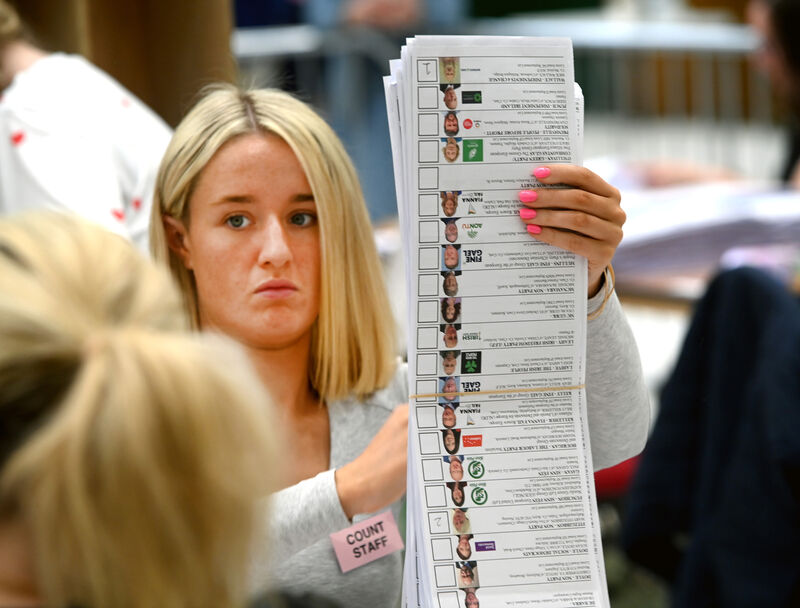 The second count begins on Tuesday in the Ireland South European Parliament election count centre at Nemo Rangers. Picture: Eddie O'Hare The second count begins on Tuesday in the Ireland South European Parliament election count centre at Nemo Rangers. Picture: Eddie O'Hare