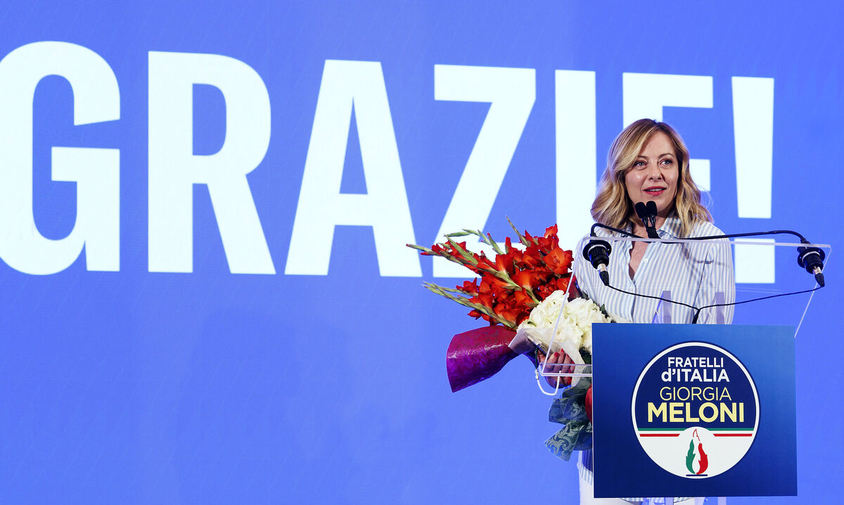 Italian Prime Minister Giorgia Meloni, whose far-right Fratelli d’Italia party came out on top in the elections in Italy. Photo: Roberto Monaldo/LaPresse via AP