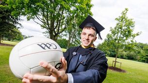 <p>From pitch to patient: Cork GAA star Seanie Powter graduated Tuesday from UL with degree in medicine Pic: Arthur Ellis</p>