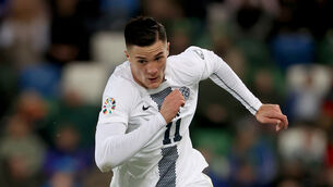 <p>RISING STAR: Slovenian striker Benjamin Sesko scored 18 goals in all competitions for Leipzig last season. 	Picture: PA</p>