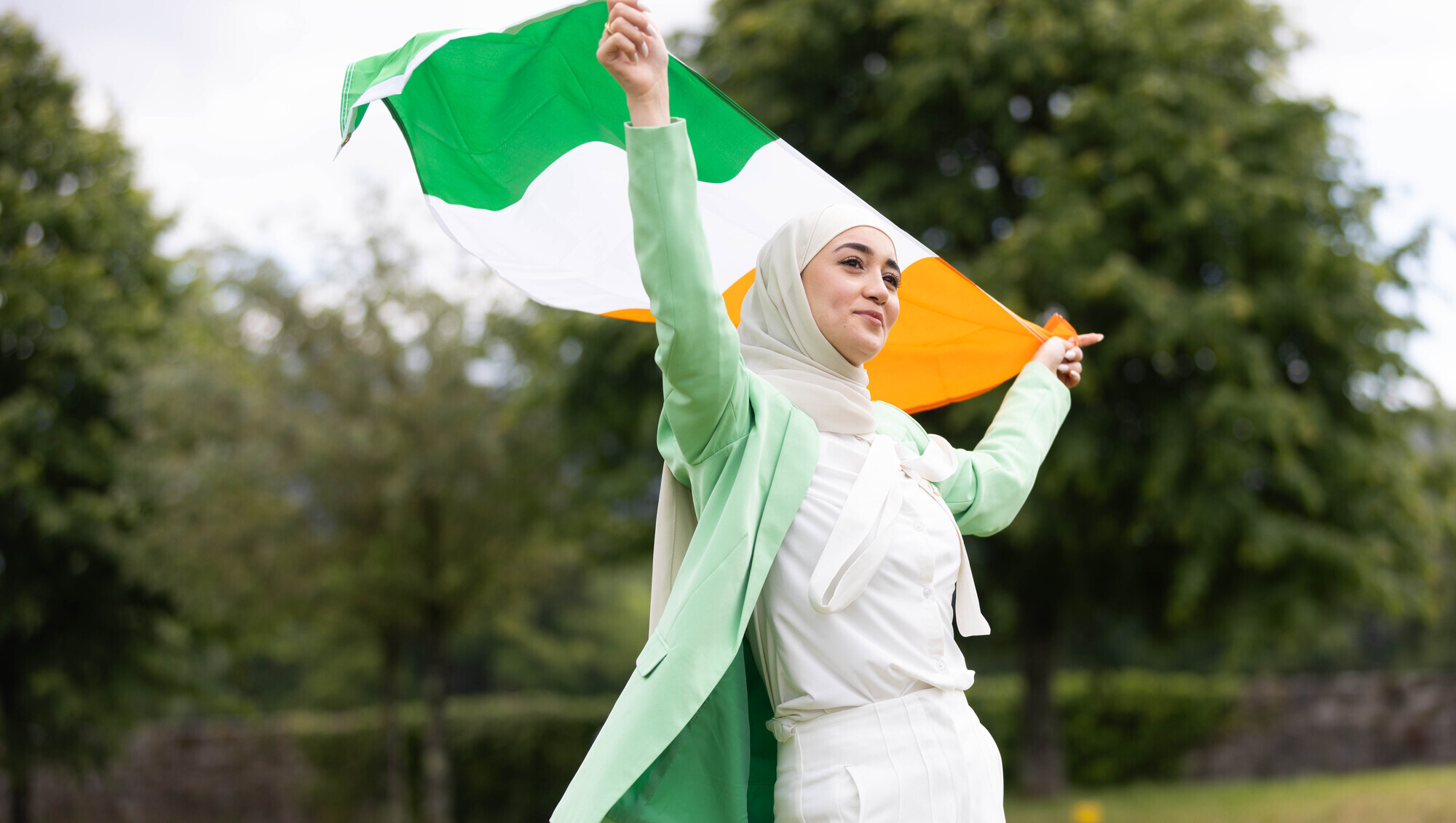 Marah Rfaai, Bandon, Co Cork, and originally from Syria after receiving her citizenship at the citizenship ceremonies at the INEC, Killarney, Co Kerry on Monday. Pictures: Eamon Ward