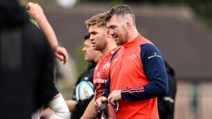 <p>Peter O'Mahony during Munster squad training at the University of Limerick. Picture: ©INPHO/Ben Brady</p>
