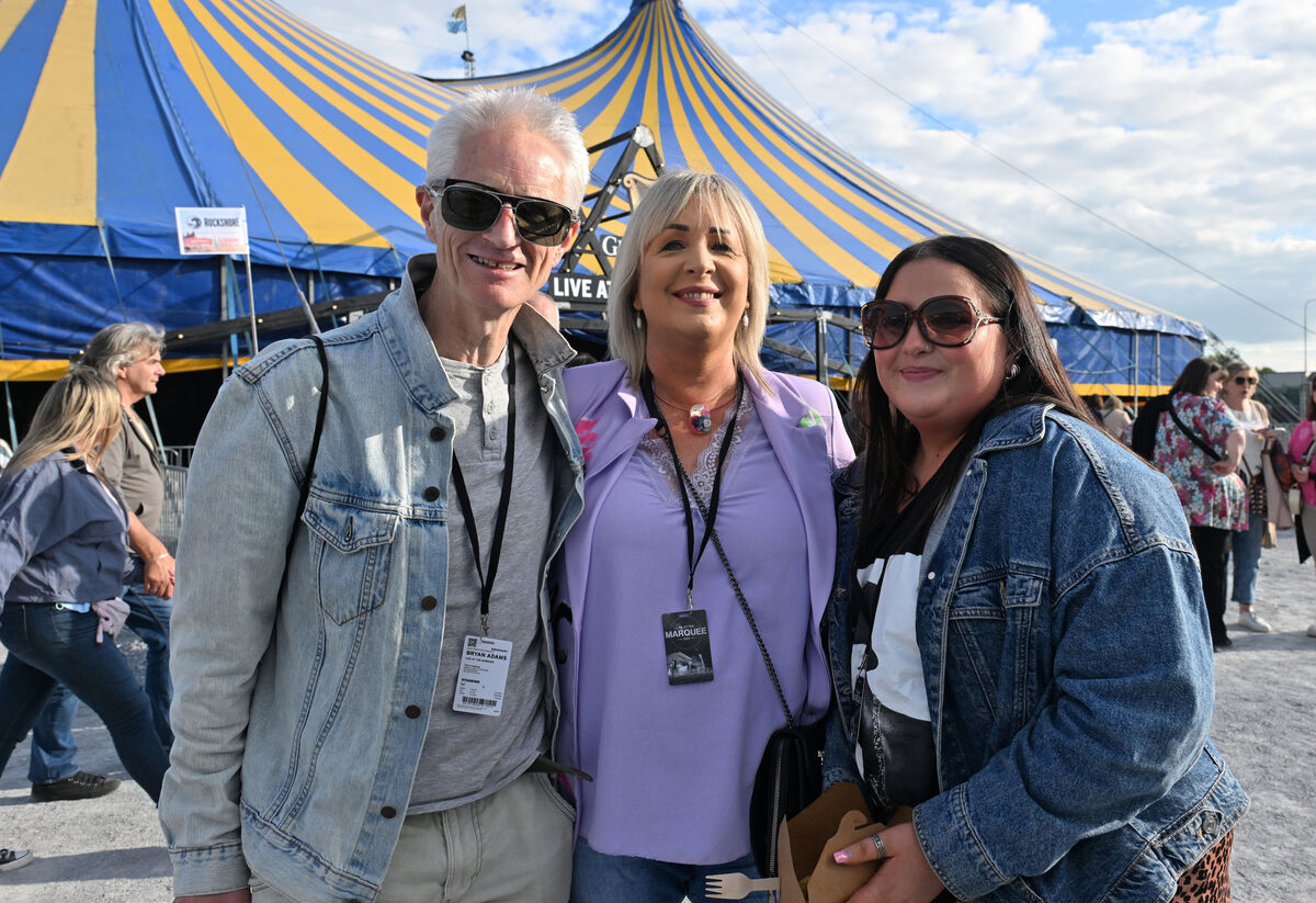 Edmond O'Sullivan, Noelle and Allie Twomey at Bryan Adams Live at the Marquee, Cork. Edmond O'Sullivan, Noelle and Allie Twomey at Bryan Adams Live at the Marquee, Cork.