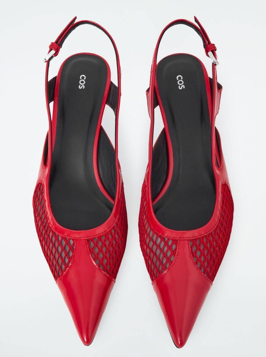 Pointed mesh slingback kitten heels, COS, €150