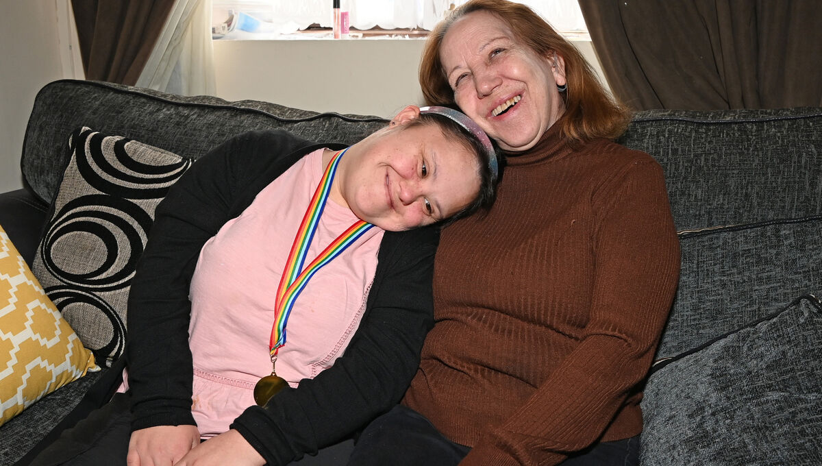 Ita Carroll says she receives €118 a week under the Blind Pension, meaning she can only get half  of the Carer's Allowance for daughter Shellie. Picture: Eddie O'Hare