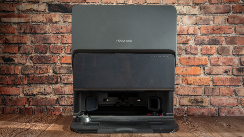 The dock can automatically clean the mop with bristle brushes and hot water and then dry it with hot air. Picture: Noel Campion.