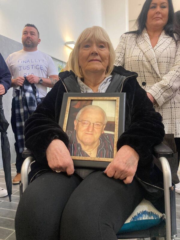 University Hospital Limerick in a letter from the UL Hospitals Group which was read to the court said the hospital admitted liability and 'apologised unreservedly' to Mr Daly’s widow Mary (pictured holding a framed photograph of her husband) and the Daly family 'for the hurt, stress and upset caused'. University Hospital Limerick in a letter from the UL Hospitals Group which was read to the court said the hospital admitted liability and 'apologised unreservedly' to Mr Daly’s widow Mary (pictured holding a framed photograph of her husband) and the Daly family 'for the hurt, stress and upset caused'.