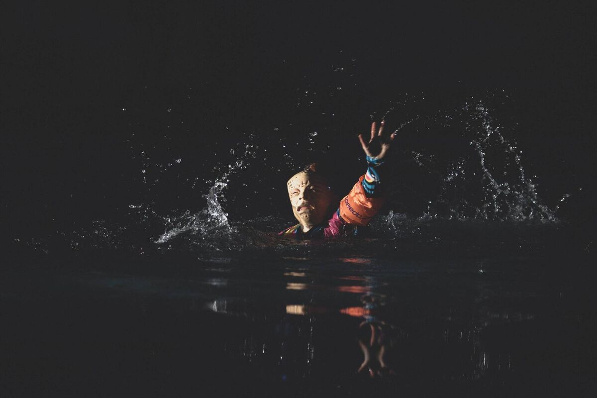 Natasha Bourke's one-woman show — Kilter, Matter and Ghosts — takes place in Gus Healy Swimming Pool in Douglas as part of Cork Midsummer Festival 2024. 