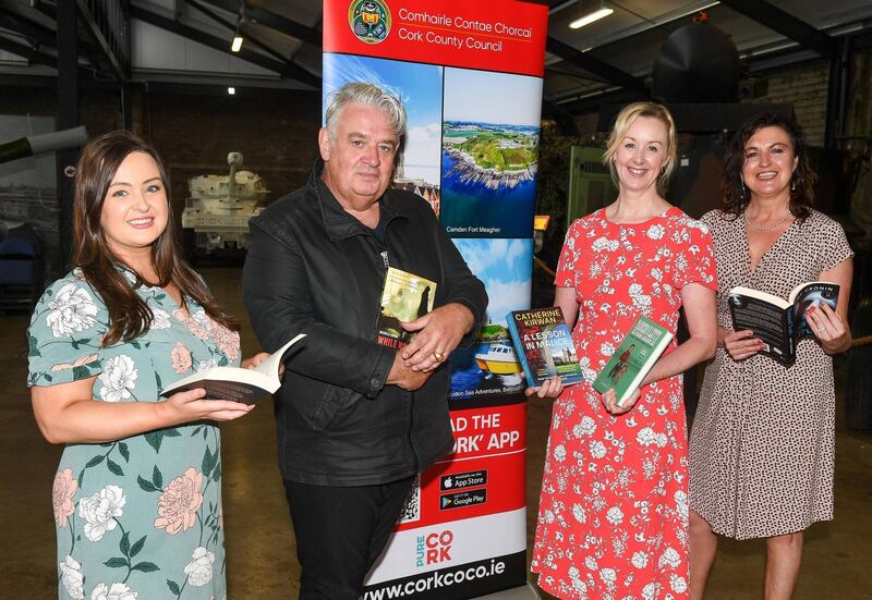 Michelle Russell, Spike Island marketing manager, with authors Conal Creedon, Michelle Dunne and Sinead Donnelly, Cork County Council tourism department, at the launch of last year's Spike Island Literary Festival.