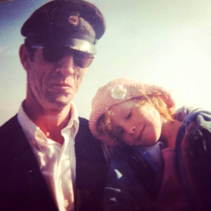 Megan Roantree with her late father, Capt Sean Roantree