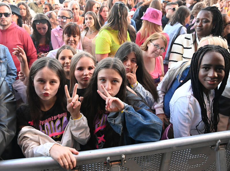 The audience at the Becky Hill concert at Virgin Media Park in Cork on Friday night. Picture: Eddie O'Hare The audience at the Becky Hill concert at Virgin Media Park in Cork on Friday night. Picture: Eddie O'Hare