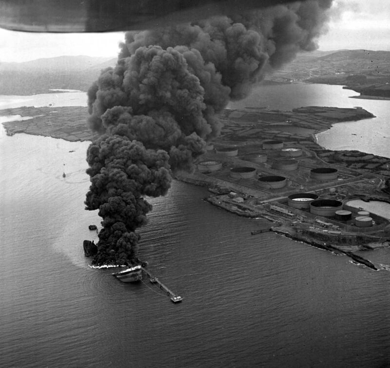 The Whiddy Island explosion off the coast of West Cork occurred in January 1979. Fifty people died in the disaster. Picture: Irish Examiner Archive Photo