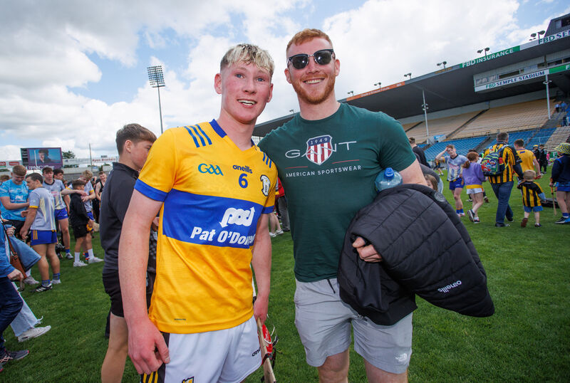 Kilkenny’s Jake Mullen with his older brother Patrick after the game. Picture: ©INPHO/Tom Maher