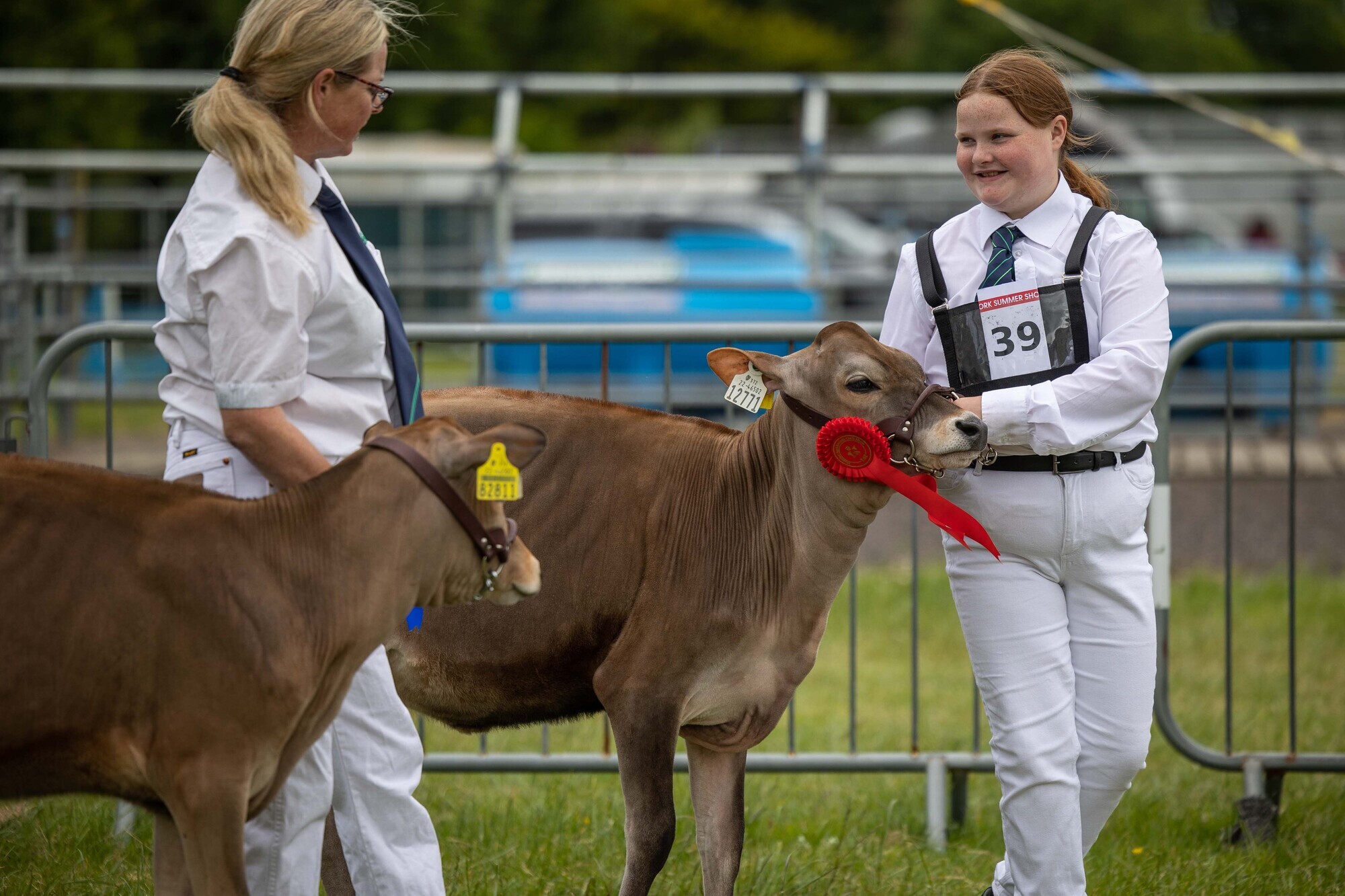Georgie and Paula Hynes competing at the Cork Summer Show where they entered 12 animals in the dairy section.	 Picture: Clare Keogh