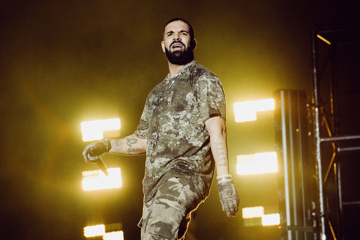 Drake pictured in London in 2021.