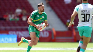 <p>OLYMPICS SQUAD: Hugo Keenan has earned a place on the Ireland Men’s Sevens squad for next month’s Olympics in Paris as Harry McNulty was named captain with Lucy Rock set to lead the Irish Women’s squad on their Sevens Tournament debut at the Summer Games. Pic: ©INPHO/Martin Seras Lima</p>