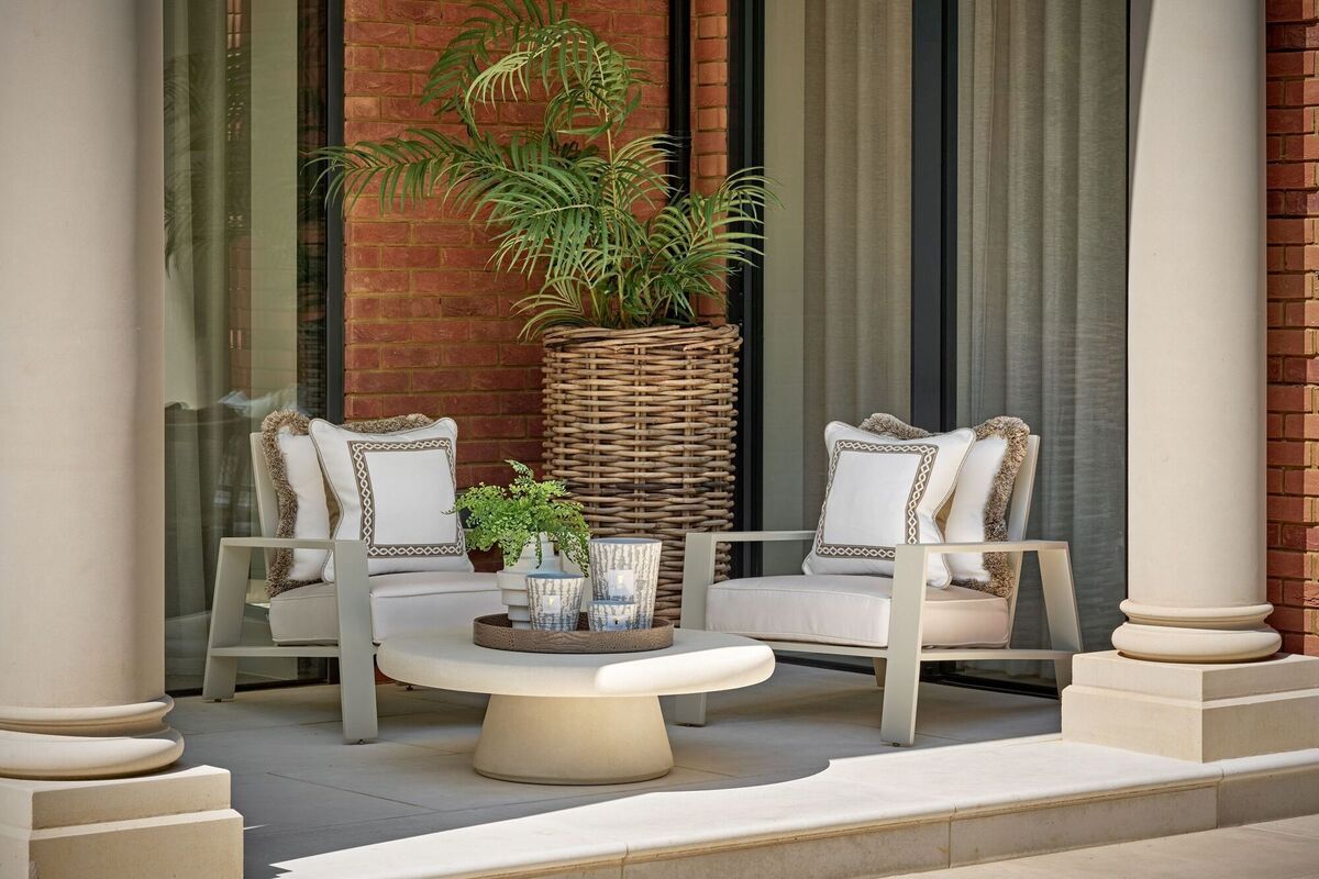  The weatherproof Elements Soleil cushions, from €260 at Hill House Interiors.