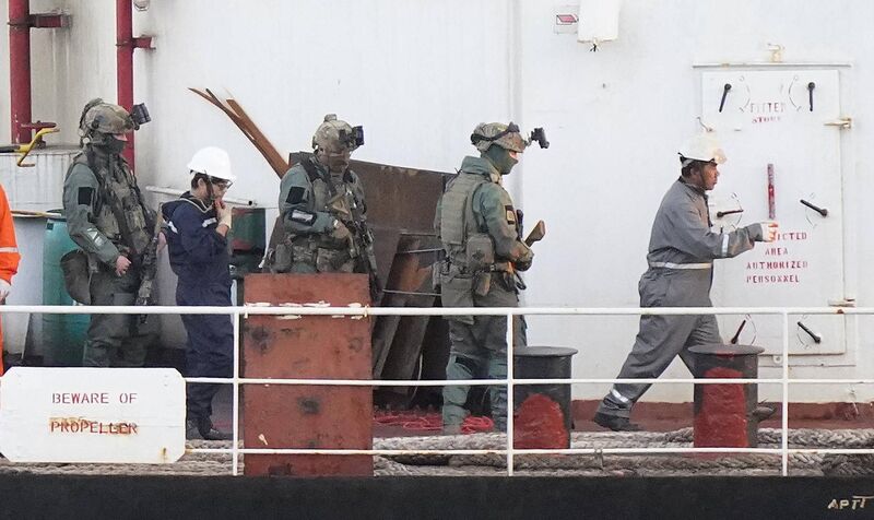 During the dramatic military storming of the MV Matthew last September, Army Rangers were flown from land by helicopter to the container ship. File photo: Niall Carson/PA During the dramatic military storming of the MV Matthew last September, Army Rangers were flown from land by helicopter to the container ship. File photo: Niall Carson/PA
