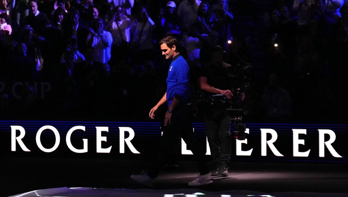 THE LAST DANCE: Roger Federer applauded ahead of day one of the Laver Cup at the O2 Arena, London in 2022. Pic: John Walton/PA Wire. THE LAST DANCE: Roger Federer applauded ahead of day one of the Laver Cup at the O2 Arena, London in 2022. Pic: John Walton/PA Wire.