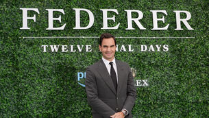 <p>LOOKING BACK: Roger Federer attends Federer: Twelve Final Days at the Odeon Luxe, Leicester Square, London. Pic: Ian West, PA Wire</p>