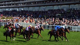 <p>Wild Tiger ridden by Oisin Murphy (second right) on their way to winning the Royal Hunt Cup ahead of Sonny Liston on day two of Royal Ascot. Picture: John Walton/PA Wire.</p>
