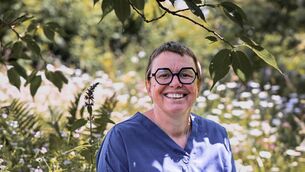 <p>When not caring for her patients, nurse Jenny Nagle is caring for her plants in her beautiful East Cork garden. Picture: Chani Anderson</p>