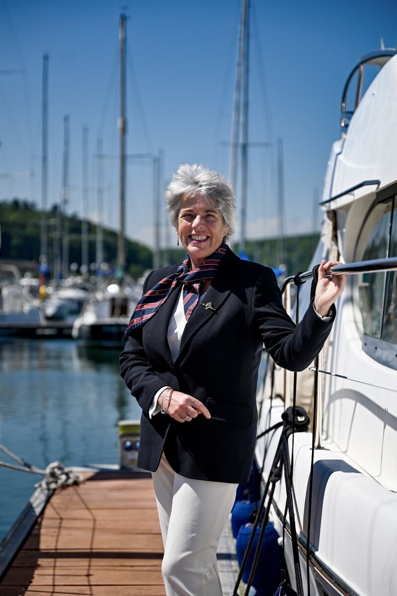 Admiral Annamarie Fegan at the Royal Cork Yacht Club in Crosshaven, recognised as the oldest yacht club in the world. Pictures: Chani Anderson
