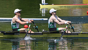 <p>GROWING SUCCESS: Paul O'Donovan and Fintan McCarthy are gunning for gold at the Olympics in Paris. Pic: ©INPHO/Detlev Seyb</p>