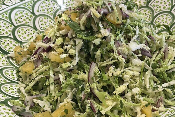 Cabbage, Pineapple and Onion Salad