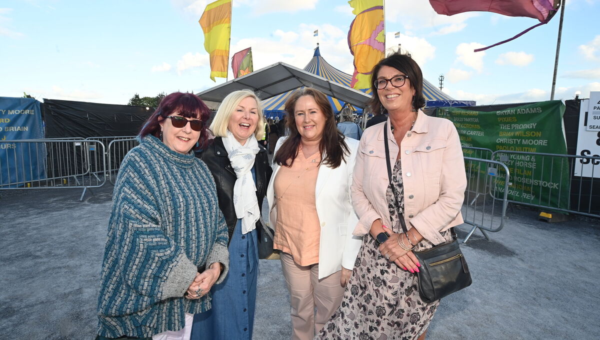 Folk fans Elaine McCarthy, Clare O'Hagan, Gillian Whelan,  and Jess Flannery were some of the many fans excited to see the West Cork star perform. Picture: Larry Cummins